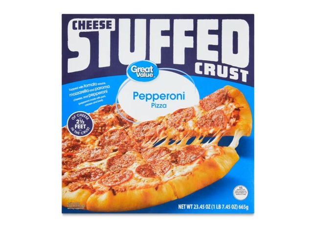 Υπέροχη τιμή γεμιστό κρούστα Pepperoni Pizza, σάλτσα σκόρδου ντομάτας
